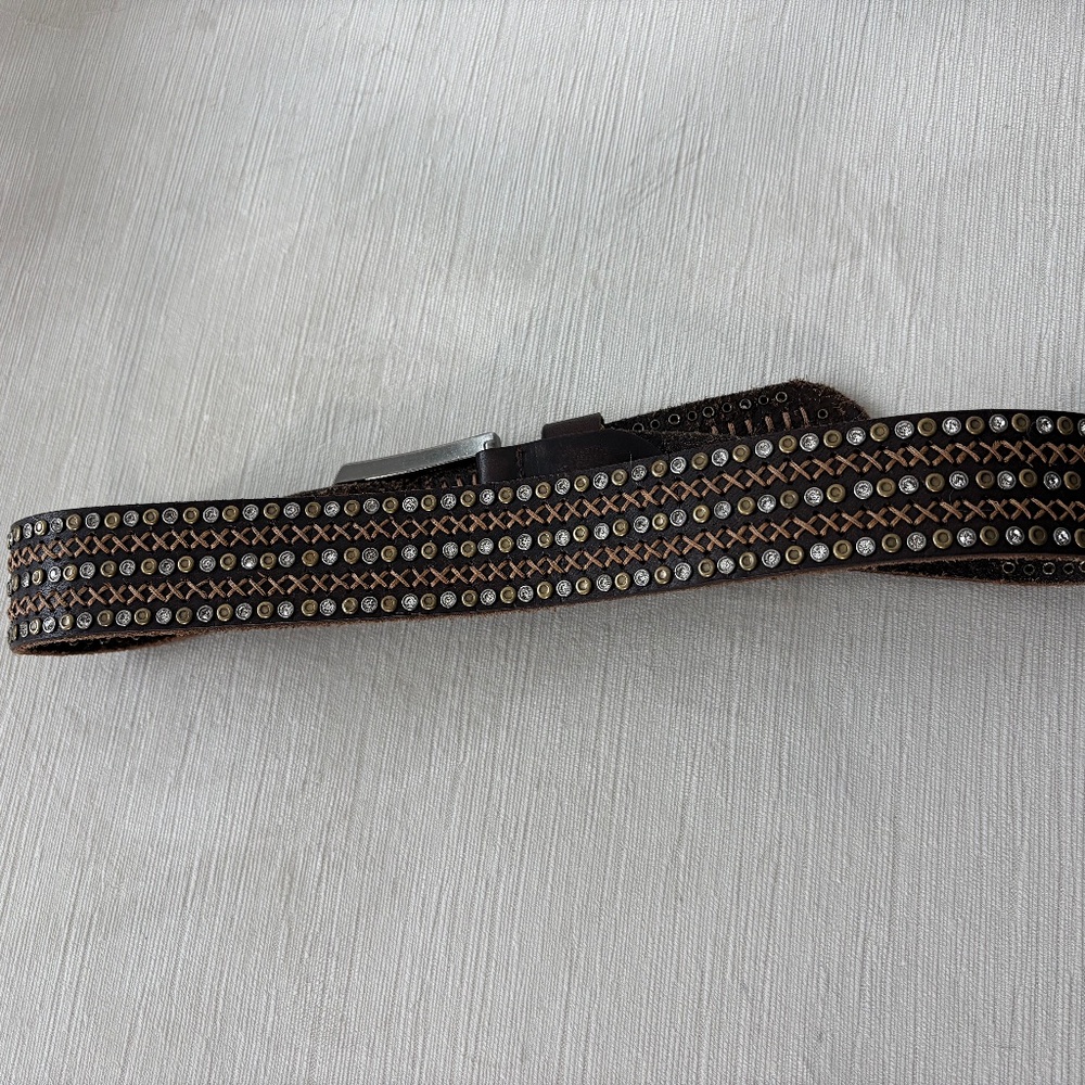 Bed Stu leather studded belt 🤎 Wide western / boho Y2K belt - Picture 6 of 7